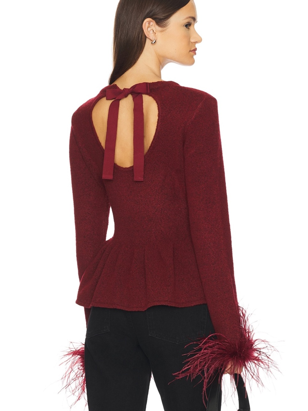SAYLOR Jovi Sweater in Wine - Picture 2 of 4